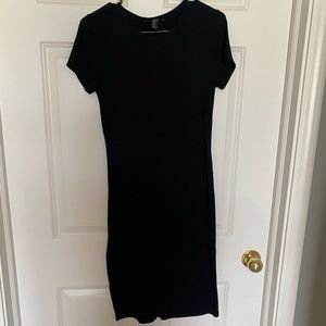 T-shirt style black dress